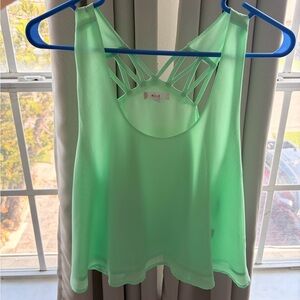 Mine Light mint Green Crisscross Tank Top